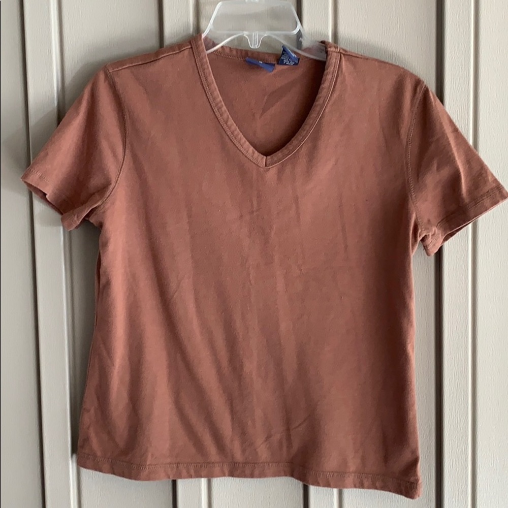 Mountain Lake Brown Short Sleeve Shirt size Small